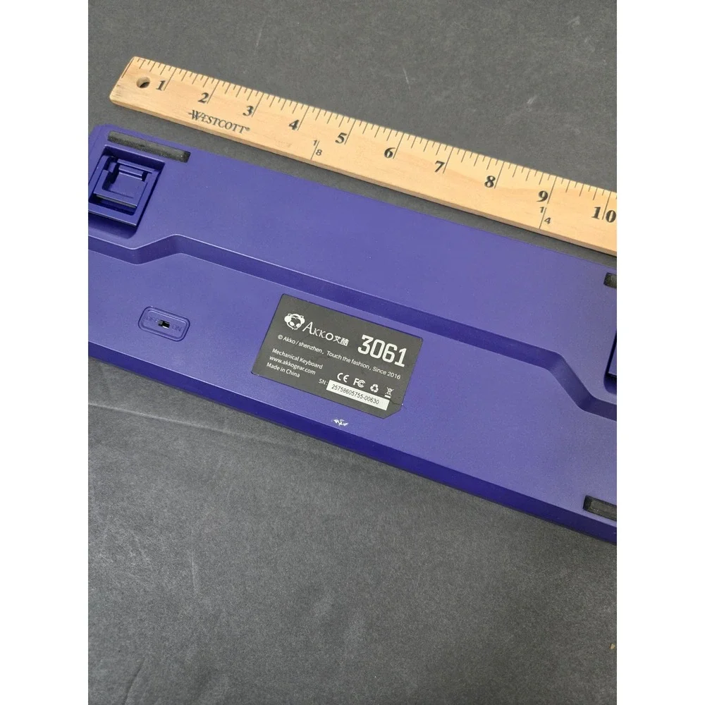 Akko 3061 Mechanical Keyboard Purple Pink Cyberpunk Gaming 60% Layout 11.5in